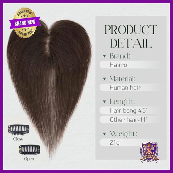 Human Hair Topper 11 Inches Lace Base Clip On Hairpiece For Thinning Hair main image 7